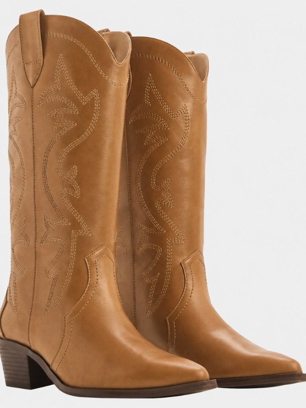 ALDO Women’s Leather Western Cowboy Boots Brown Tan Size 10